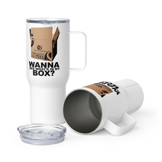 Travel mug with a handle